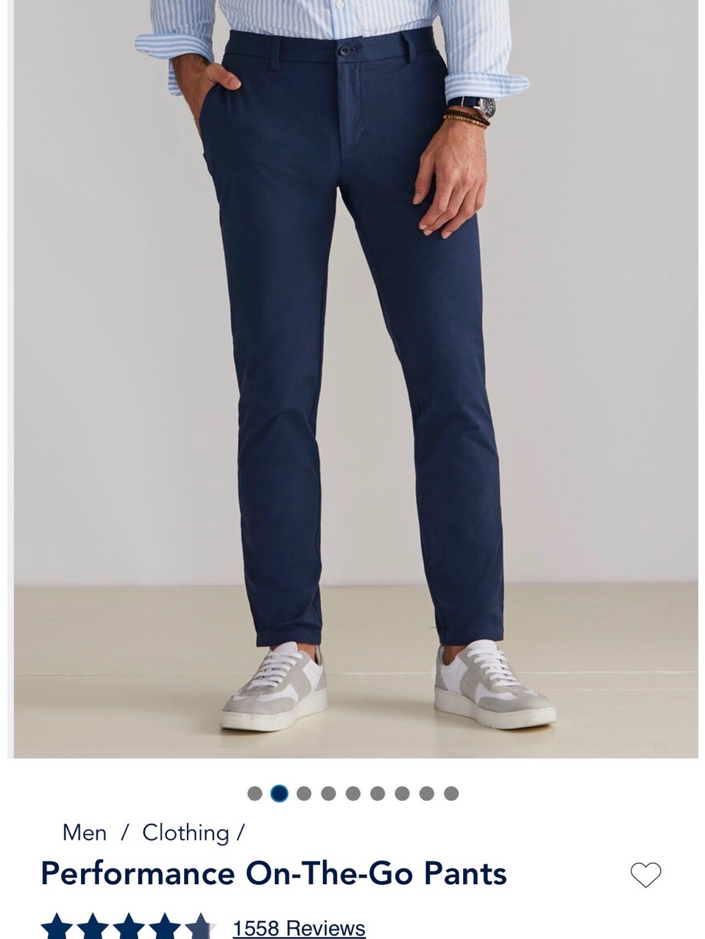 Vineyard Vines Performance On-The-Go Men’s Pants — Blue Blazer
